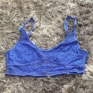 Chic Blue Lace Bralette